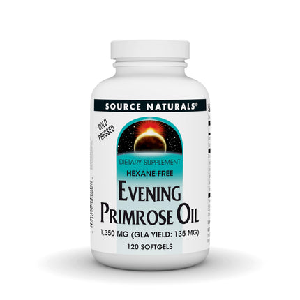 Source Naturals Evening Primrose Oil, Hexane Free, Cold-Pressed - 1350mg, 120 Softgels