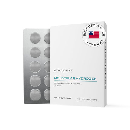 CYMBIOTIKA H2 Molecular Hydrogen Water Tablets with Magnesium, Energy Boost, Gluten Free, Keto Antioxidant Drink, Fast Dissolving Supplements, Helps Fight Inflammation & Stress 30 Tablets, 12 ppm