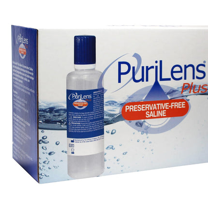Purilens Plus Preservative-Free Contact Lens Saline 120ml (4 fl. oz.) 12 Pack