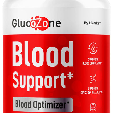 GlucoZone Blood Support - GlucoZone Capsules Support Optimizer Supplement All Natural Advanced Formula, Pills Premium Vitamins for Health & Wellness, 60 Capsules for 1 Month