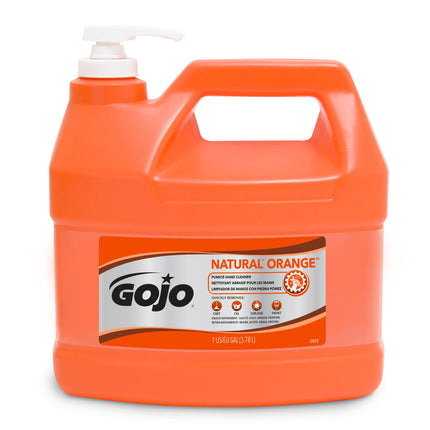 GOJO Natural Orange Pumice Hand Cleaner, Pump Bottle, 1ct x 1 Gal - 0955-02