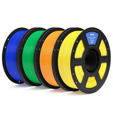 ELEGOO PETG 3D Printer Filament 1.75mm Bundle 4KG Yellow/Orange/Green/Blue