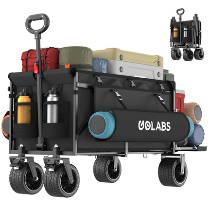 Golabs Collapsible Wagon Cart, 560lbs Load, 280L Heavy Duty Foldable Cart