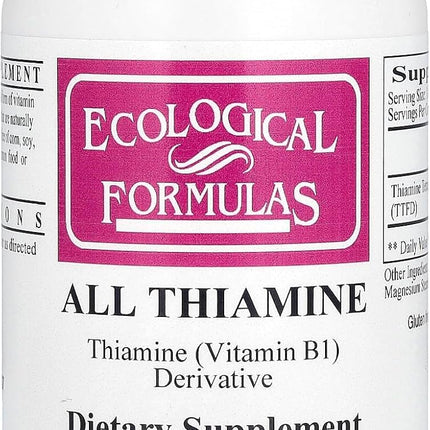 Ecological Formulas Allithiamine Vitamin B1 Capsule, 50 mg, 250 Count