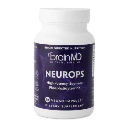 BRAINMD Dr Amen NeuroPS - 30 Capsules - 150 mg PhosphatidylSerine - Promotes Mental Focus, Energy & Memory - Gluten Free - 30 Servings