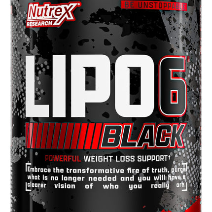Nutrex Lipo-6 Black Max Strength Fat Burner - Fast Acting Energy, Weight Loss Diet Pills – Appetite Suppressant, Metabolism Booster - 120 Capsules