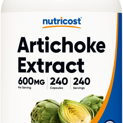 Nutricost Artichoke Extract 600mg, 240 Vegetarian Capsules - Gluten Free, Non-GMO
