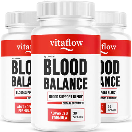 (3 Pack) VitaFlow Capsules - Official Balance Supplement Support Capsule, Vitaflow All Natural Premium Advanced Formula, Vita Flow Pills Balance Support, 90 Capsules for 3 Months