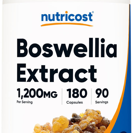 Nutricost Boswellia Extract 180 Capsules for 90 Servings Per Bottle - Gluten Free and GMO Free, Vegan