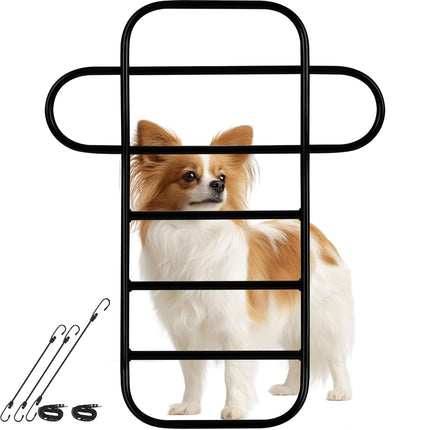 HOMEPEDIA Metal Car Dog Barrier for Small to Medium Dog,Hard to Climb Over,Durable Pet Barrier for Car,Elastic Ropes & Buckle Straps Firmly Fixed,Easy Installation,Limited Lifetime Warrnaty