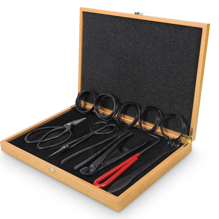 SOLIGT 12-Piece Bonsai Tools Set With Wood Box, Gift For Men Women