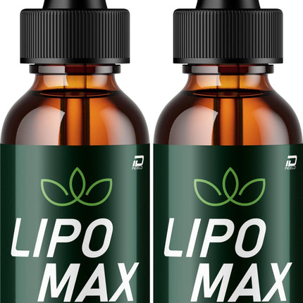Lipo Max Liquid Drops – LipoMax Natural Liquid Dietary Natural Blend Supplement (2 Pack – 2 Month Supply)