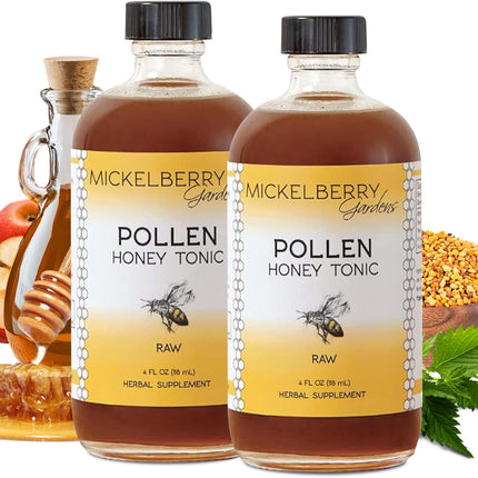 Mickelberry Gardens Pollen Honey Tonic 4oz 2 Pack Respiratory Support
