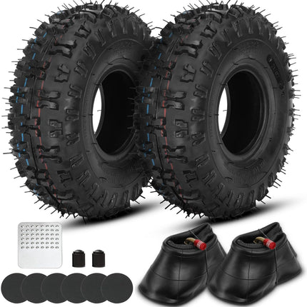GREHUA 4.10-4 Tire and Tube Set for Lawn Mower Snow Blower Generator Parts