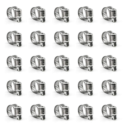 ZIPCCI 30 Pcs Hose Clamp Assortment Kit, 7 Sizes Worm Gear Hose Clamps Stainless Steel for Fuel Line, Pipe, Radiator, Tube and Fuel Line (1/4 to 2 inches)