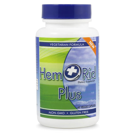 HemRid Plus Advanced Herbal Comfort Formula - 45 Veggie Capsules for Enhanced Comfort & Wellness, Featuring Horse Chestnut, Witch Hazel & More - Proudly Made in the USA