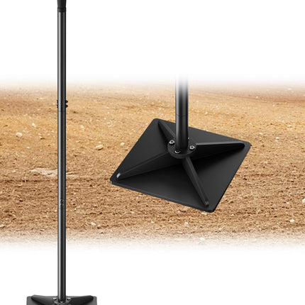 Ansionsol 10" x 10" Heavy Duty Steel Tamper with 44.7 inch Adjustable Handle & Rubber Grip, Thickened Steel Garden Dirt Tamper Tool for Ground & Gravel Leveling, Soil Tamper for Yard, Sand, Driveway