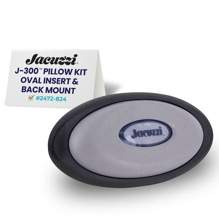 Jacuzzi J-300 Series Oval Pillow Insert + Back Mount, Replacement Spa Pillow for Hot Tub, Comfortable Headrest Cushion with Easy Installation, Durable Vinyl Design for Relaxing Soaks & Spa Upgrade