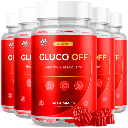 (5 Pack) Gluco Off Gummies, Official GlucoOff Supplement Gummys with All Natural Ingredients, Advanced Formula Gluco Off Gummies with Maximum Strength Health and Wellness Multivitamins (300 Gummies)