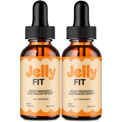 Jelly Fit Drops, Official JellyFit Supplement Drops with All Natural Ingredients - Maximum Strength, Advanced Formula Overall Health & Wellness, Premium Jelly Fit Droppers Support Reviews (2 Pack)