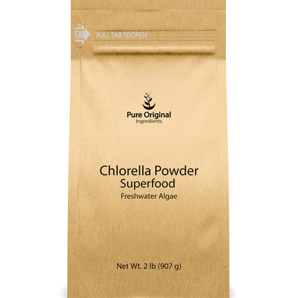 PURE ORIGINAL INGREDIENTS Chlorella Powder (2 lb) Superfood, Freshwater Algae, Natural