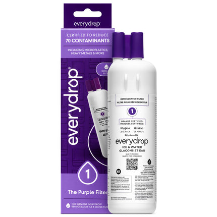 everydrop by Whirlpool Ice and Water Refrigerator Filter 1, EDR1RXD1, Single-Pack , Purple