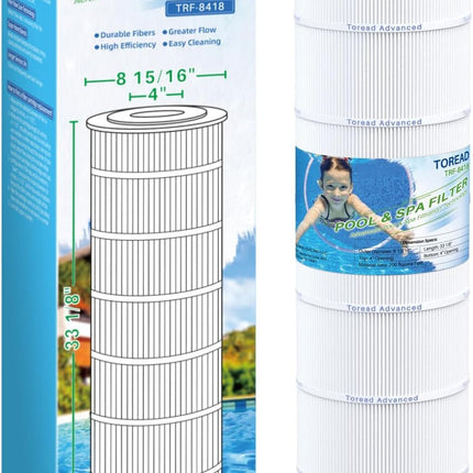 TOREAD CS200 Pool Filter Replaces Jandy CS200, PJANCS200, Ultral-B9, R0462400, Unicel C-8418, Filbur FC-0823, 200 Sq. Ft Pool Filter Cartridge 1 Pack