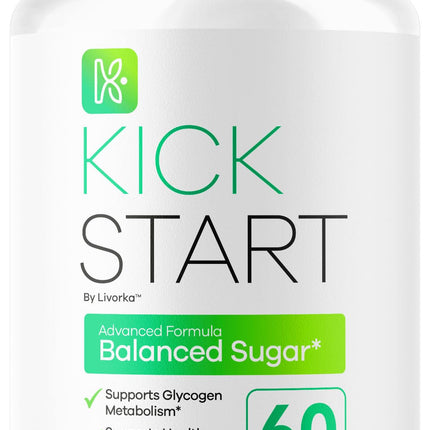 Kick Start Glyco Optimizer Capsules, Kick Start Glycol Supplement Support Pills Premium - All Natural Advanced Formula, Kick Start Vitamin, 60 Capsules for 1 Month