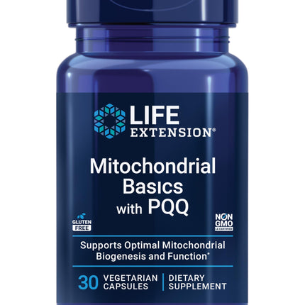 Life Extension Mitochondrial Basics with PQQ, L-Taurine, R-lipoic Acid, foundational Supplement for Cellular Energy Production, Brain and Heart Health, Gluten-Free, Non-GMO, Vegetarian, 30 Capsules