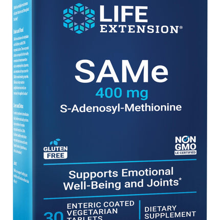 Life Extension Same, Mood, Joint & Liver Support, Gluten-Free, Non-GMO, Vegetarian, 30 Tablets