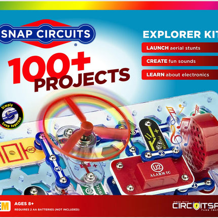 SNAP CIRCUITS Jr. SC-100 STEM Electronics Kit, 100+ Projects, Ages 8+
