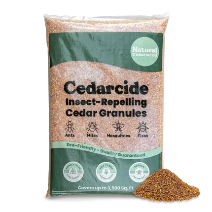 Cedarcide Original Cedar Granules – Cedar Chips for Home & Garden | Repels Ants, Aphids, Spiders, Mosquitos | Smells Great & Easy to Use | 1 Bag (8 lbs)