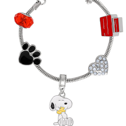 SALLY ROSE Snoopy Charm Bracelet for Women 7"