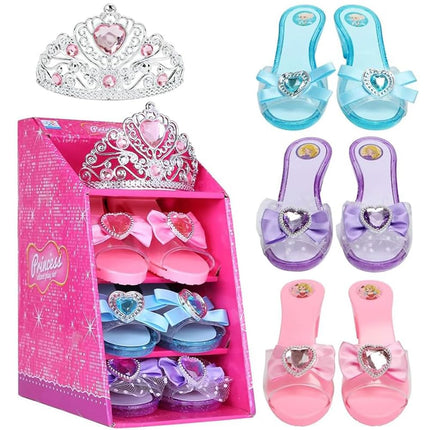 Mastom Girls Princess Dress Up Shoes and Tiara Play Set