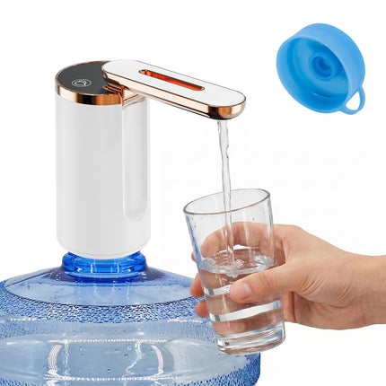 Myvision Water Dispenser for 5 Gallon Bottle, Portable USB Charging Electric Water Pump, Drinking Water Jug Pump for Home, Kitchen, Living Room, Office, Camping, Universal for 3-5 Gallon (Plus W)