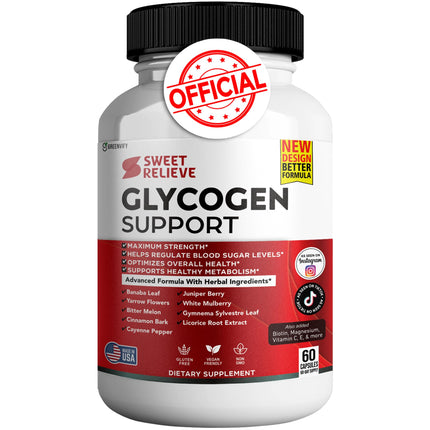 GREENVIFY Sweet Relieve Glyco Optimizer, Advanced Glycogen Support and Blood Vessel Cleanse, 60 Capsules