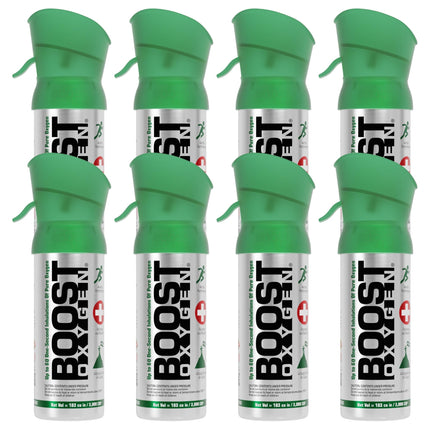 Boost Oxygen Pocket Size Natural 3L Canister | Respiratory Support for Aerobic Recovery, Altitude, Performance & Health (8 Pack)