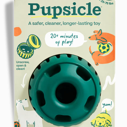 WOOF Pupsicle Interactive Dog Ball Toy for Dogs 25-75 lbs - Green