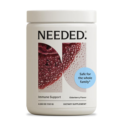 Needed. Immune Support Immunity Powder - for the Whole Family - Pregnancy Safe Immunity Supplement - Zinc with Elderberry - Easy-to-Take