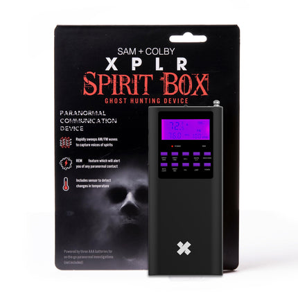 Sam and Colby XPLR Spirit Box | Paranormal Detection Equipment; Haunted Survival; Ghost Hunter Scanner; EMF and EVP Detector; Comprehensive Tool for Spirit Communication