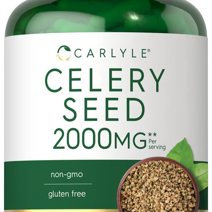 Carlyle Celery Seed Extract Capsules | 240 Count | Traditional Herb Supplement | Non-GMO and Gluten Free Formula
