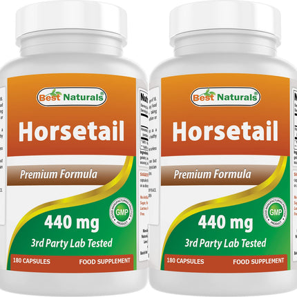 Best Naturals Horsetail 440 mg 180 Capsules (180 Count (Pack of 2))