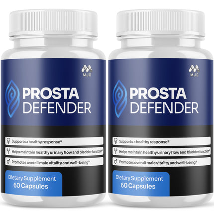 (2 Pack) Prosta Defender Capsules, Official Prostadefender Pills with All Natural Ingredients, Advanced Overall Health and Wellness Supplement, Natural Maximum Strength Vitamin Formula (120 Capsules)