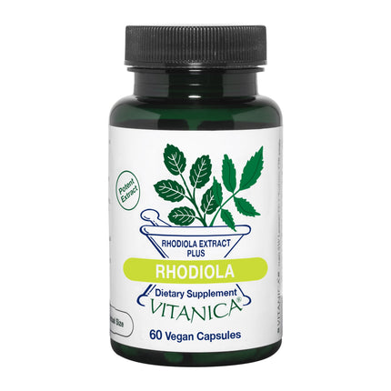 Vitanica Rhodiola Rosea Root Extract 200mg, Dr. Formulated, 3% Rosavins & 1% Salidroside, Rhodiola Root 85mg, Vegan, 60 Capsules