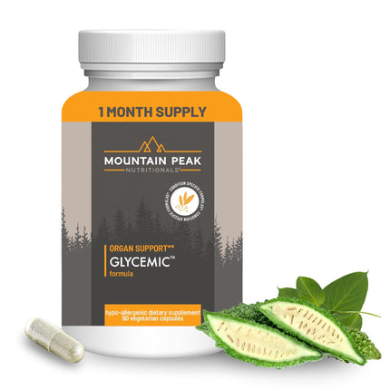 Mountain Peak Nutritionals Glycemic Formula - Organ Support Supplement - Supports Healthy Levels & Promotes Metabolic Processes - Hypoallergenic Dietary Supplement (90 Vegetarian Capsules)