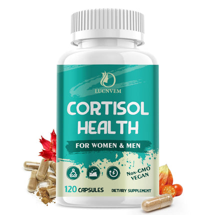 LUCNVEM Cortisol Supplement for Women & Men, Cortisol Reducer Detox Manager, Ashwagandha/Rhodiola Rosea/Magnesium and L-theanine Complex for Mood/Focus & Sleep- 60 Day Vegan Supply