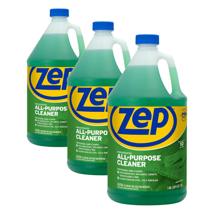 Zep All-Purpose Cleaner and Degreaser - 1 Gallon (1 Unit) ZU0567128 - Industrial Cleaner for Business, Household Used in Kitchen, Countertops, Appliances, Walls and Floor Surfaces (Pack of 3)