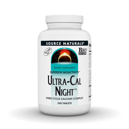 Source Naturals Ultra-Cal Night, Krebs Cycle Calcium Complex - Superior Bioactivity* - 240 - Tablets