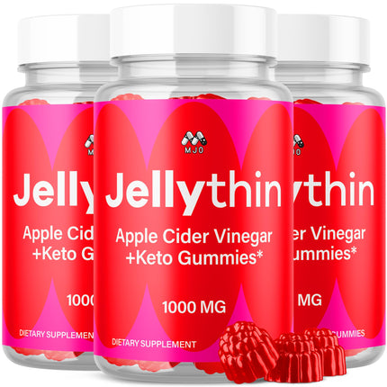 (3 Pack) Jelly Thin Weight Management Gummies, Official Jellythin Gummys with All Natural Ingredients, Advanced Jelly Thin Health and Wellness Support Maximum Strength Multivitamin Blend (180 Gummies)
