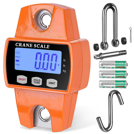 ROMECH 660lb Digital Hanging Scale, Aluminum Crane Scale with Hooks